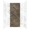 Transolid TWKE603696-SKI80GBKI82G Titan 60"x 36"x 96" Eco Shower Wall Trimmable Kit, Summit Gold/Sahara