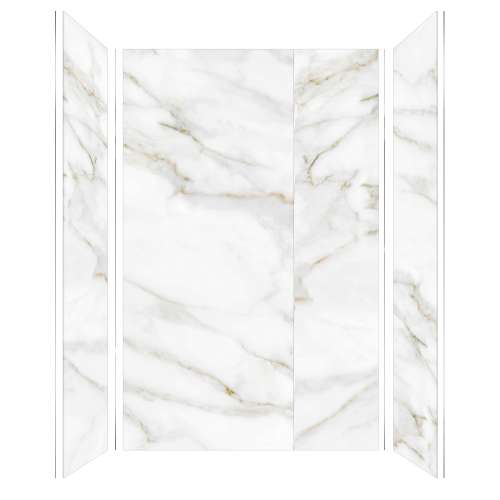 Transolid TWK604896-KI80G Titan 64-in x 48-in x 96-in Shower Wall Trimmable Kit, Summit Gold (Glossy)