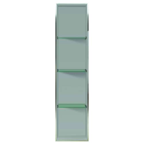 Transolid Studio 58.5-in. Recessed Solid Surface Shower Storage Pod - In Multiple Colors STV25814-SS-M2