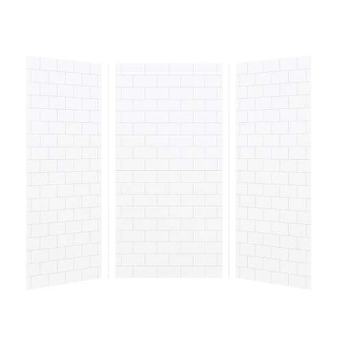 Transolid SaraMar 36-In X 36-In X 72-In Glue to Wall 3-Piece Shower Wall Kit - In Multiple Colors