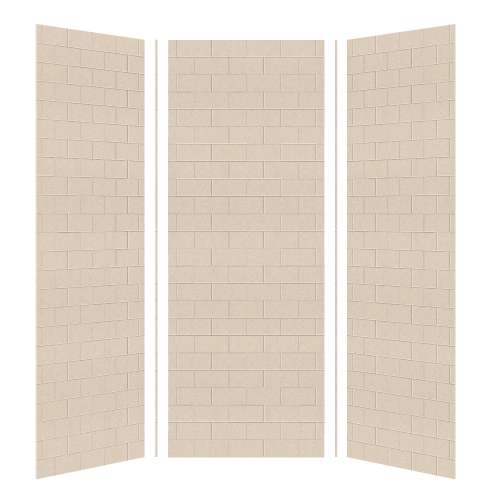 Transolid SaraMar 36-In X 36-In X 96-In Glue to Wall 3-Piece Shower Wall Kit