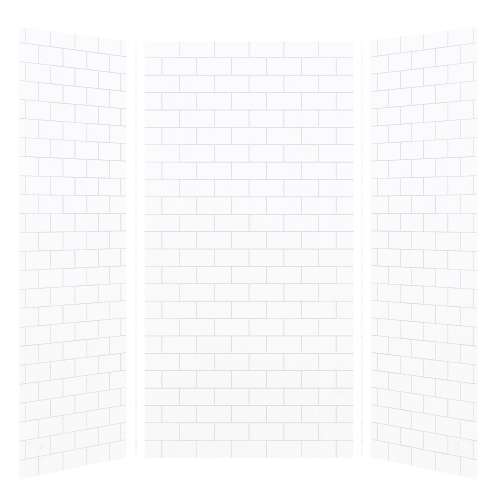 Transolid SaraMar 36-In X 48-In X 96-In Glue to Wall 3-Piece Shower Wall Kit - In Multiple Colors