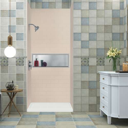 Transolid SaraMar 36-In X 48-In X 96-In Glue to Wall 3-Piece Shower Wall Trimmable Kit