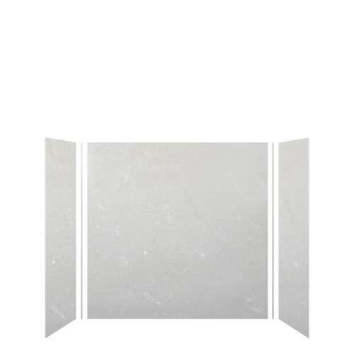 Transolid SWK603660-50V SaraMar 60-in x 36-in x 60-in Glue to Wall 3-Piece Shower Wall Kit, Lunar Velvet