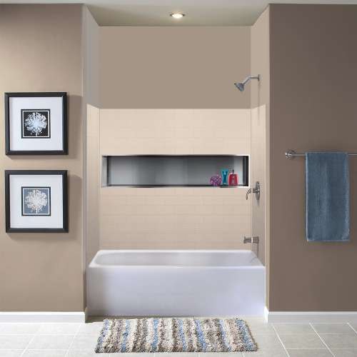 Transolid SaraMar 36-In X 60-In X 60-In Glue to Wall 3-Piece Tub Wall Kit