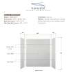 Transolid SWK603672-50V SaraMar 60-in x 36-in x 72-in Glue to Wall 3-Piece Shower Wall Kit, Lunar Velvet