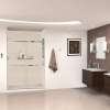 Transolid SWK603696-28V SaraMar 60-in x 36-in x 96-in Glue to Wall 3-Piece Shower Wall Trimmable Kit, Cashew Velvet