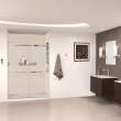 Transolid SWK603696-28V SaraMar 60-in x 36-in x 96-in Glue to Wall 3-Piece Shower Wall Trimmable Kit, Cashew Velvet