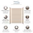 Transolid SWK603696-28V SaraMar 60-in x 36-in x 96-in Glue to Wall 3-Piece Shower Wall Trimmable Kit, Cashew Velvet