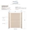 Transolid SWK603696-28V SaraMar 60-in x 36-in x 96-in Glue to Wall 3-Piece Shower Wall Trimmable Kit, Cashew Velvet