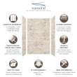 Transolid SWK603696-49V SaraMar 60-in x 36-in x 96-in Glue to Wall 3-Piece Shower Wall Trimmable Kit, Sand Creme Velvet
