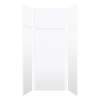 Transolid SWKX36367224-21V SaraMar 36-in x 36-in x 96-in Glue to Wall 6-Piece Shower Wall Kit with Extension, White Velvet