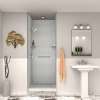 Transolid SWKX36367224-27 SaraMar 36-in x 36-in x 96-in Glue to Wall 6-Piece Shower Wall Trimmable Kit with Extension, Grey Beach