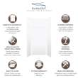 Transolid SWKX36367224-21V SaraMar 36-in x 36-in x 96-in Glue to Wall 6-Piece Shower Wall Trimmable Kit with Extension, White Velvet