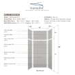 Transolid SWKX36367224-27 SaraMar 36-in x 36-in x 96-in Glue to Wall 6-Piece Shower Wall Trimmable Kit with Extension, Grey Beach