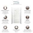 Transolid SWKX36367224-47V SaraMar 36-in x 36-in x 96-in Glue to Wall 6-Piece Shower Wall Trimmable Kit with Extension, White Venito Velvet