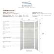 Transolid SWKX36367224-50 SaraMar 36-in x 36-in x 96-in Glue to Wall 6-Piece Shower Wall Trimmable Kit with Extension, Lunar