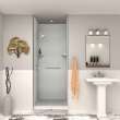 Transolid SWKX36368412-27 SaraMar 36-in x 36-in x 96-in Glue to Wall 6-Piece Shower Wall Trimmable Kit with Extension, Grey Beach