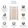 Transolid SWKX36368412-28V SaraMar 36-in x 36-in x 96-in Glue to Wall 6-Piece Shower Wall Trimmable Kit with Extension, Cashew Velvet