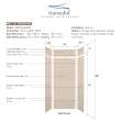 Transolid SWKX36368412-28V SaraMar 36-in x 36-in x 96-in Glue to Wall 6-Piece Shower Wall Trimmable Kit with Extension, Cashew Velvet