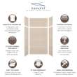 Transolid SWKX48367224-28 SaraMar 48-in x 36-in x 96-in Glue to Wall 6-Piece Shower Wall Trimmable Kit with Extension, Cashew