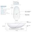 Transolid Shea 72-in L x 36-in W x 20-in H Resin Stone Freestanding Bathtub with center drain, in White