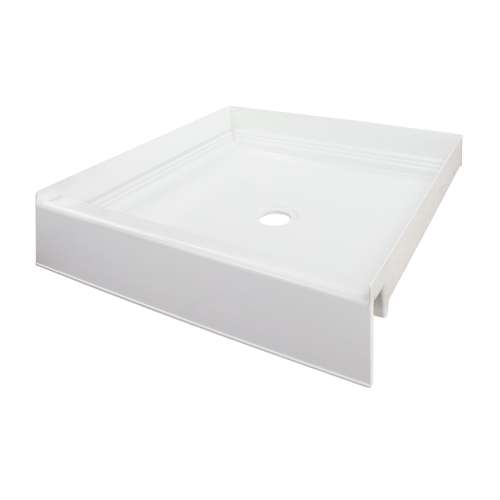 Transolid T3 36 x 36 Single Threshold Shower Base with Center Drain in White