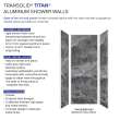 Transolid TWK363696-KI63G Titan 39-in x 39-in x 96-in Shower Wall Kit, Maelstrom Grey (Glossy)