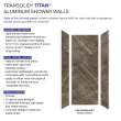 Transolid TWK363696-KI82G Titan 39-in x 39-in x 96-in Shower Wall Kit, Sahara (Glossy)