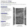 Transolid TWK483696-KI63H Titan 48-in x 39-in x 96-in Shower Wall Kit, Maelstrom Grey (Honed)