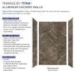 Transolid TWK603696-KI82G Titan 64-in x 39-in x 96-in Shower Wall Kit, Sahara (Glossy)