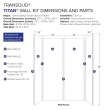 Transolid TWK603696B-KI31G Titan Shower Wall Kit