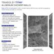 Transolid TWK604896-KI63G Titan 64-in x 48-in x 96-in Shower Wall Kit, Maelstrom Grey (Glossy)