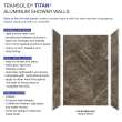 Transolid TWK604896-KI82G Titan 64-in x 48-in x 96-in Shower Wall Kit, Sahara (Glossy)
