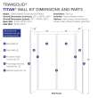 Transolid TWK604896B-KI31G Titan Shower Wall Kit