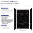 Transolid TWKE603696-KI03G Titan 60-in x 36-in x 96-in Eco Shower Wall Kit, Black Caruso (Glossy)