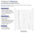 Transolid TWKE603696-KI31G Titan 60-in x 36-in x 96-in Eco Shower Wall Kit, Savanna Grey (Glossy)