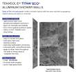 Transolid TWKE603696-KI63G Titan 60-in x 36-in x 96-in Eco Shower Wall Kit, Maelstrom Grey (Glossy)