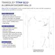 Transolid TWKE603696-KI01G Titan 60-in x 36-in x 96-in Eco Shower Wall Kit, White Caruso (Glossy)