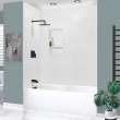 Transolid UATLN603020-L-MB Unity 60-in x 30-in x 20-in Alcove Acrylic Bathtub Kit With Left Hand Drain, White/Matte Black