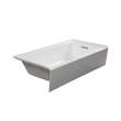 Transolid UATLN603220-R Unity 60-in x 32-in x 20-in Alcove Acrylic Bathtub With Right Hand Drain, White (Glossy)