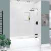 Transolid UATLN603220-R-MB Unity 60-in x 32-in x 20-in Alcove Acrylic Bathtub Kit With Right Hand Drain, White/Matte Black
