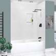 Transolid UATLN603220-R-MB Unity 60-in x 32-in x 20-in Alcove Acrylic Bathtub Kit With Right Hand Drain, White/Matte Black
