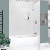 Transolid UATLN603220-R-PC Unity 60-in x 32-in x 20-in Alcove Acrylic Bathtub Kit With Right Hand Drain, White/Polished Chrome