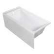 Transolid UATTR603022-L Ursula AFR 60-in x 30-in x 22-in Alcove Acrylic Bathtub With Left Hand Drain, White (Glossy)