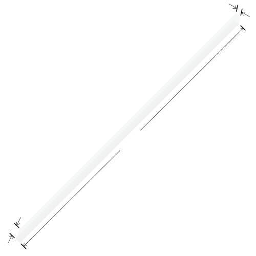Transolid EM981-01 1-in x 1.87-in x 98-in Transition Edge Molding, White