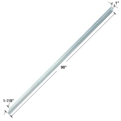 Transolid EM981-186 Lusso 1-in x 1.87-in x 98-in Transition Edge Molding, Glacier Grey