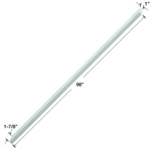 Transolid EM981-190 Lusso 1-in x 1.87-in x 98-in Transition Edge Molding, Bellanca