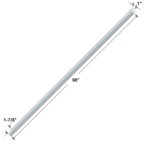 Transolid EM981-27 Saramar 1-in x 1.87-in x 98-in Transition Edge Molding, Grey Beach
