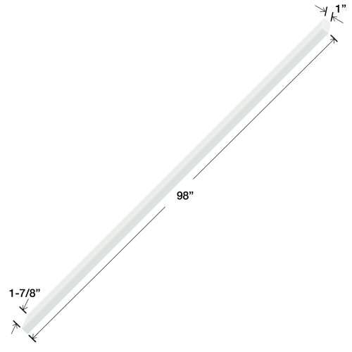 Transolid EM981-39 Expressions 1-in x 1.87-in x 98-in Transition Edge Molding, Grey
